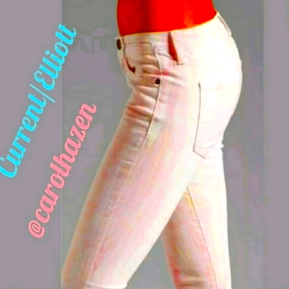 NEW Current Elliott Marble Taffy Cigarette Jeans Skinny Stiletto Ankle Summer - Picture 3 of 16